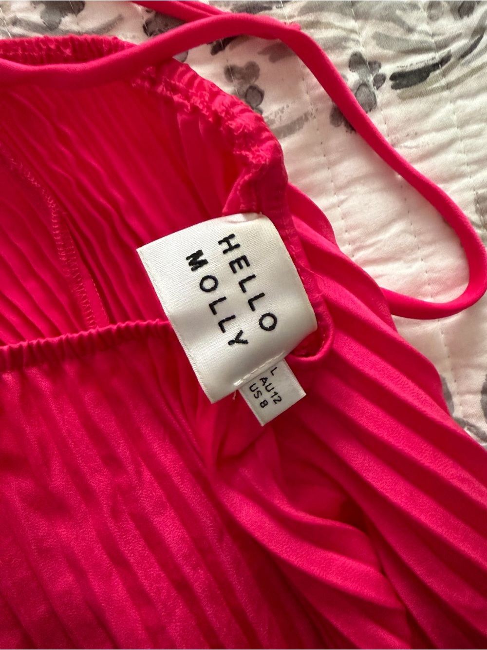Hello Molly Hot Pink Ruffle Pleated Maxi Dress - Picture 4 of 4